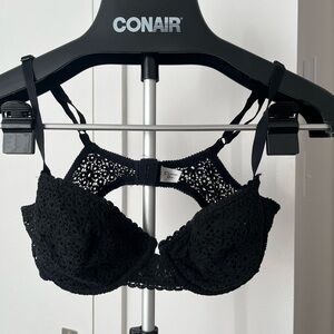 Authentic Christian Dior Black Crochet Lace Bra
